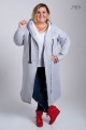 Płaszcz Dresowy melanż Plus Size duże rozmiary 44 46 48 50 52 54