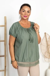 Hiszpanka z koronką TORINA khaki Plus Size 46/54