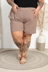 Szorty z crepy DIANNE fango Plus Size 48/56