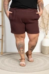 Szorty z Muślinu DAGA czekoladowe Plus Size 46/52