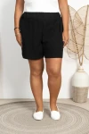 Szorty z Muślinu DAGA czarne Plus Size 46/52