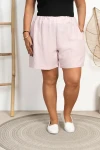 Szorty z Muślinu DAGA pudrowe Plus Size 46/52