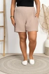 Szorty z Muślinu DAGA beżowe Plus Size 46/52