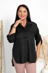 Koszula zapinana na guziki SELINA czarna Plus Size 42-52 