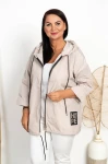 Kurtka Wiatrówka na lato FONTI beżowa Plus Size 42/46
