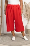 Bermudy z Muślinu FOX czerwone Plus Size 48/54