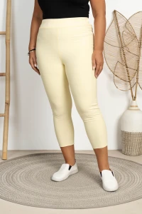 Legginsy prążkowane 7/8 LIBRE cytrynowe Plus Size 42-56