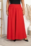 Spodnie Szwedy z crepy ALEX czerwone Plus Size 48/56 