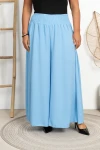 Spodnie Szwedy z crepy ALEX błękitne Plus Size 48/56 