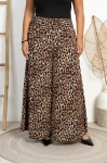 Spodnie Szwedy z crepy ALEX cętki Plus Size 48/56 