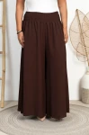 Spodnie Szwedy z crepy ALEX czekoladowe Plus Size 48/56 