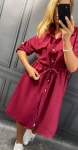 Sukienka Szmizjerka IRENA bordowa Plus Size 44/48