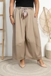 Szerokie Spodnie z apaszką PUMP fango Plus Size 48/54