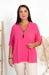 Bluzka z zipem VELMA cukierkowa Plus Size 42/46