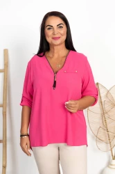 Bluzka z zipem VELMA cukierkowa Plus Size 42/46