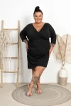 Sukienka z Wiskozy Activ LUCKY czarna Plus Size 44/52