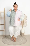 Koszula w paski ELENiA wzór 2 Plus Size 48/54