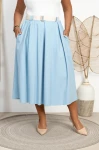 Spódnica z kieszeniami FOCUS błękitna Plus Size 46/52
