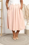 Spódnica z kieszeniami FOCUS pudrowa Plus Size 46/52