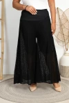 Spódnico-Spodnie z koronki ANTIS czarne Plus Size 46/54