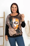 Bluzka na długi rękaw ROX twarz Plus Size 40/46