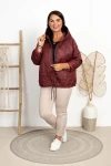 Kurtka na jesień DANY burgundowa Plus Size 44/50