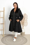 Kurtka Parka KRISS czarna Plus Size 46/52