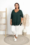 Bluzka z baskinką STEFANIA butelkowa Plus Size 44/52