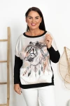 Bluzka na długi rękaw ROX Pióropusz Plus Size 42/46