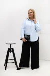 Koszula VANESSA Strecz błękitna Plus Size 46-56