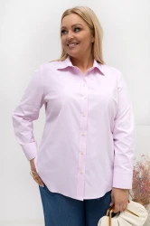 Koszula VANESSA Strecz pudrowa Plus Size 46-56