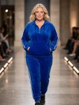 Dres welurowy MIRIAM chabrowy Plus Size 48/52