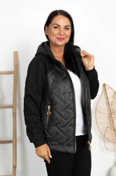 Kurtka na jesień ROWENA czarna Plus Size 42-54