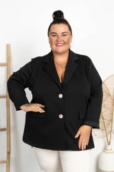 Marynarka Masełko SOLL czarna Plus Size 50/56