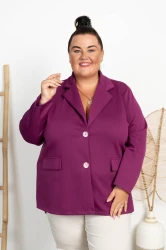 Marynarka Masełko SOLL fioletowa Plus Size 50/56