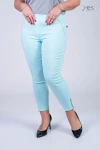 Spodnie 7/8 MIKSA z zipem miętowe Plus Size 42-58