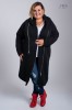 Płaszcz Dresowy SYNC czarny Plus Size duże rozmiary 44 46 48 50 52 54