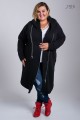 Płaszcz Dresowy SYNC czarny Plus Size duże rozmiary 44 46 48 50 52 54