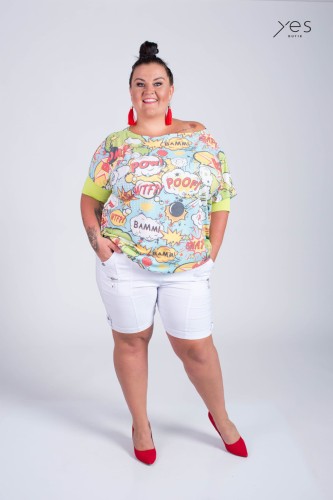 Spodenki HOLIDAY białe Plus Size 48/56