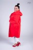Płaszcz Dresowy czerwony Plus Size duże rozmiary 44 46 48 50 52 54