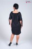 Sukienka Hiszpanka MARAYAH czarna z brokatem Plus Size 42/50