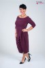 Wyszczuplająca Asymetryczna Sukienka FERRARA fioletowa z rozporkiem Plus Size 44-52