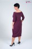 Wyszczuplająca Asymetryczna Sukienka FERRARA fioletowa z rozporkiem Plus Size 44-52