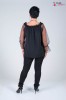 Bluzka Hiszpanka z tiulowymi rękawami LULA Plus Size 42/52