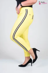 Spodnie w gumę CHILLi żółte Plus Size 42-54