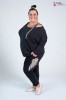 Bluzka z opuszczonym rękawem Oversize CASINO Taśma Fashion