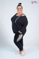 Bluzka z opuszczonym rękawem Oversize CASINO Taśma Fashion