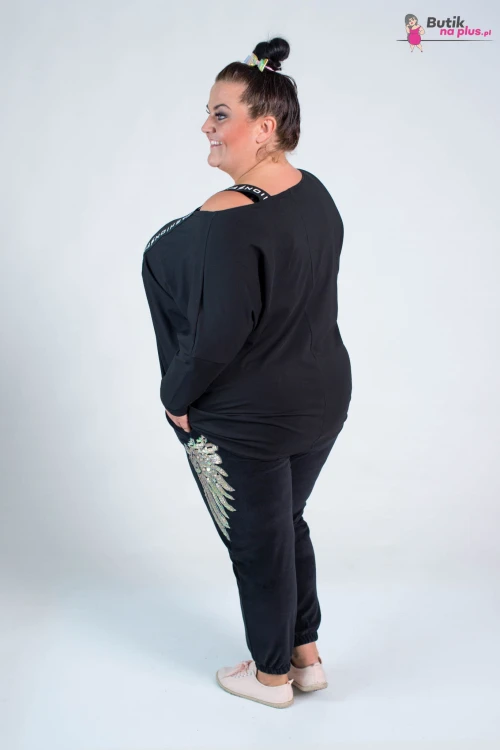 Bluzka z opuszczonym rękawem Oversize CASINO Taśma Fashion
