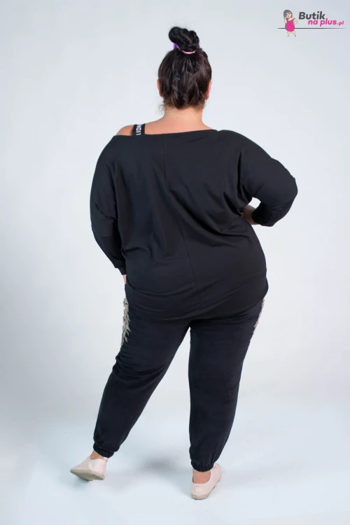Bluzka z opuszczonym rękawem Oversize CASINO Taśma Fashion