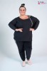 Bluzka z opuszczonym rękawem Oversize CASINO Taśma Fashion